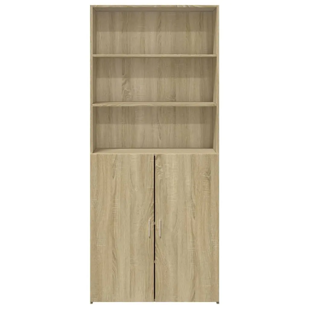 Highboard Brown Engineered Wood Storage Cabinet 80x42.5x185cm