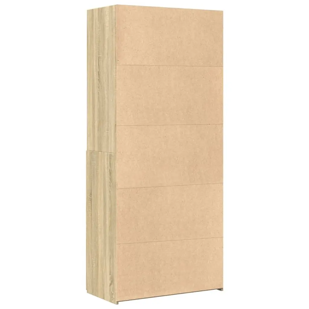 Highboard Brown Engineered Wood Storage Cabinet 80x42.5x185cm