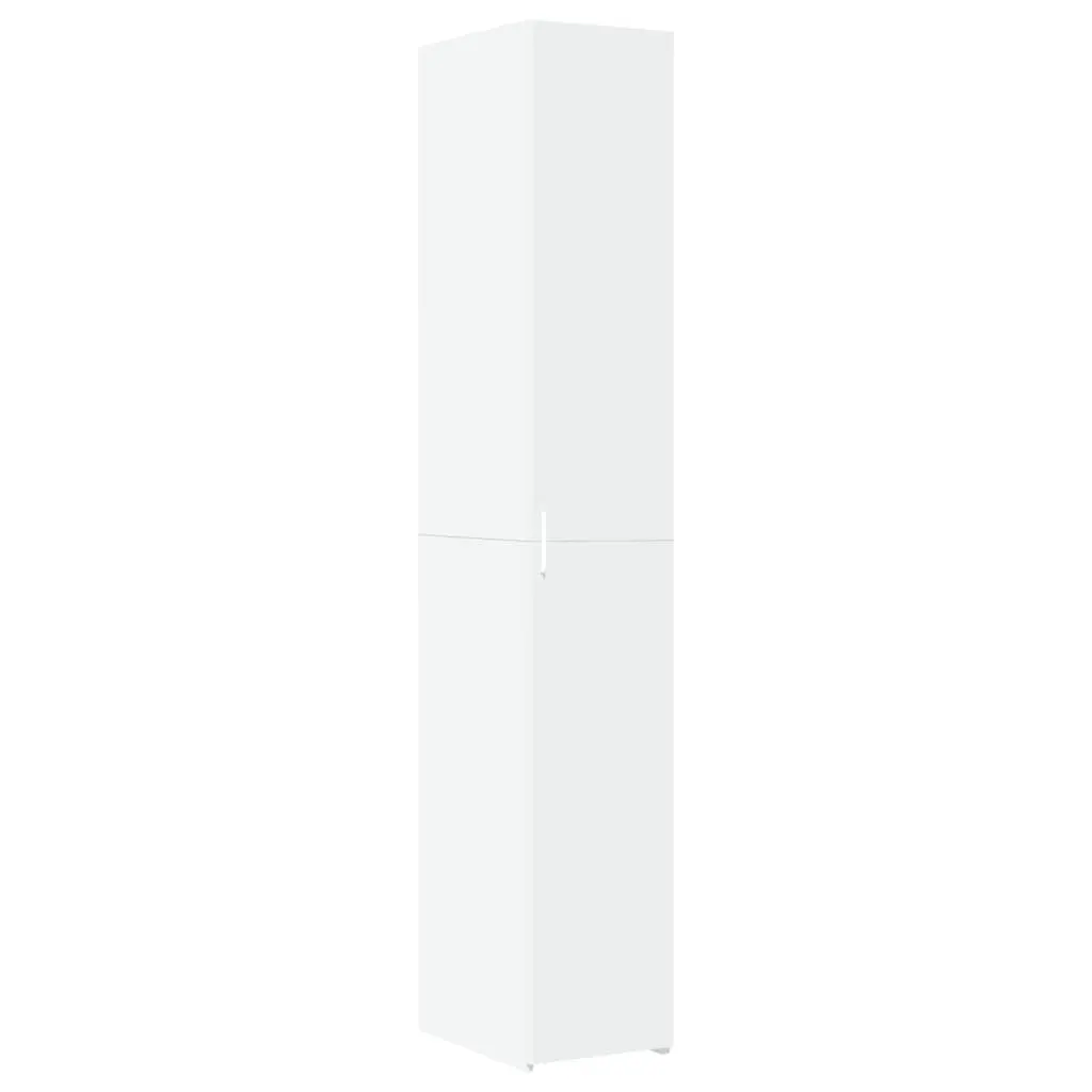White Highboard Storage Cabinet 30x42.5x185cm