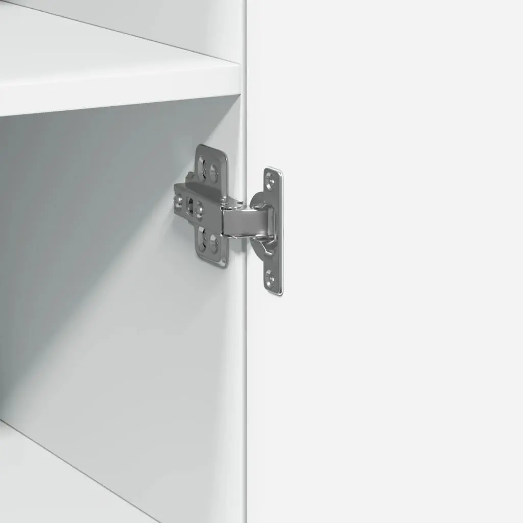 White Highboard Storage Cabinet 30x42.5x185cm