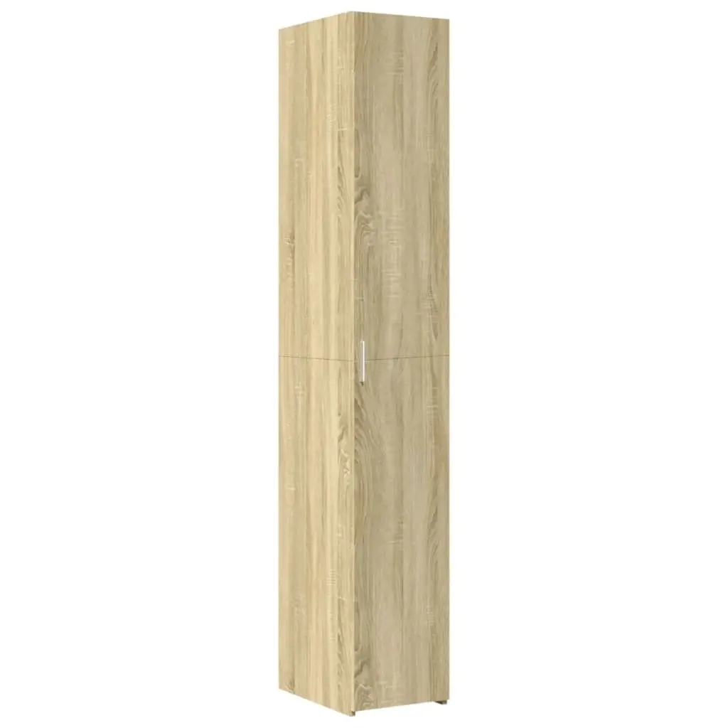 Storage Cabinet Highboard Brown Engineered Wood Multi Compartment 30x42.5x185cm