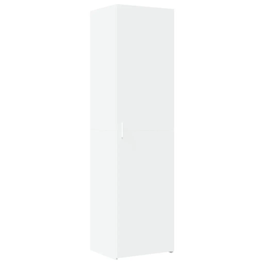 Engineered Wood Storage Cabinet White 50x42.5x185cm Highboard with Doors and Compartments