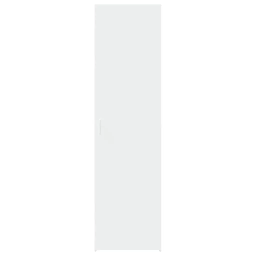 Engineered Wood Storage Cabinet White 50x42.5x185cm Highboard with Doors and Compartments