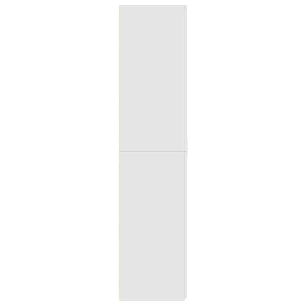 White Highboard Storage Cabinet 70x42.5x185cm Engineered Wood Bedroom Living