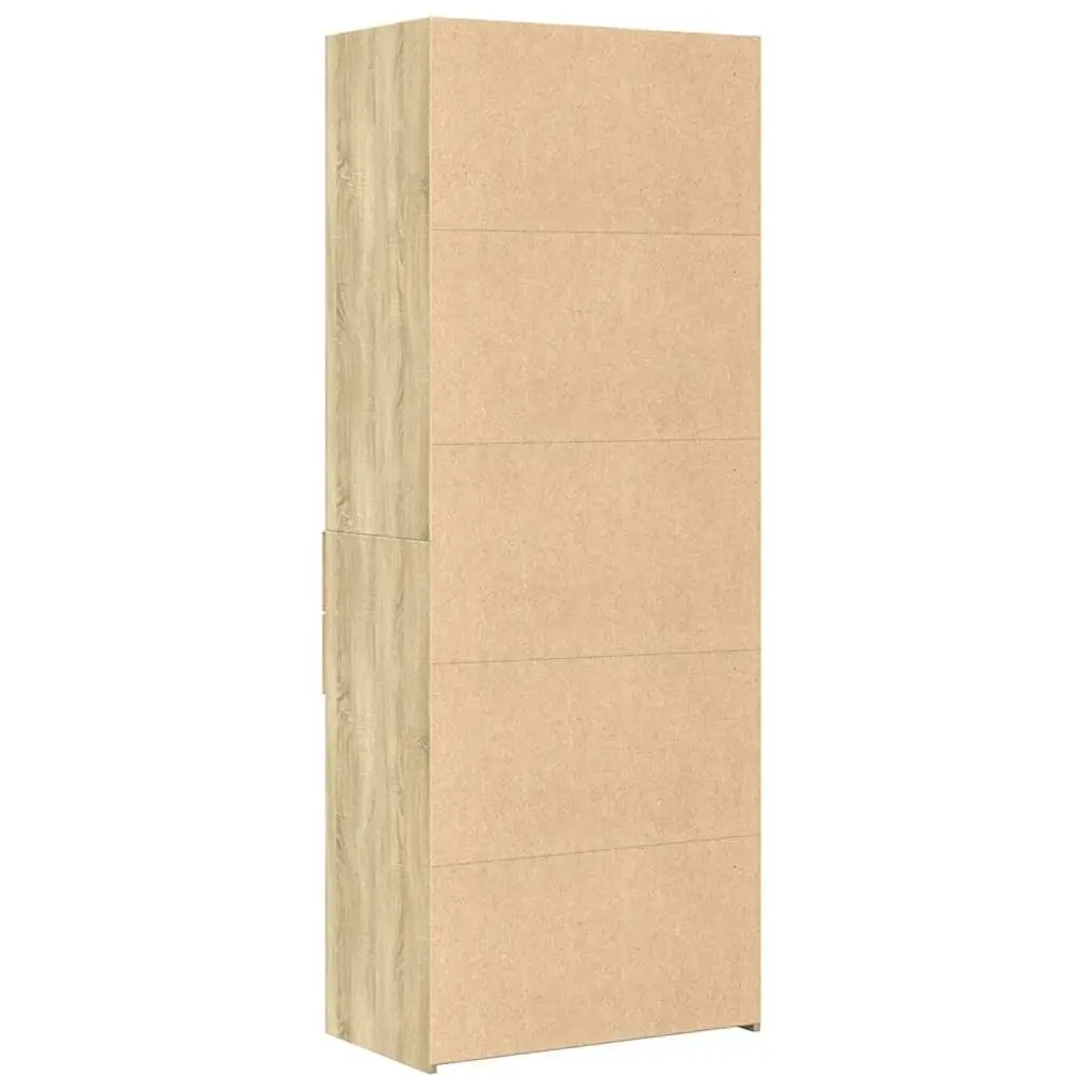 Highboard Storage Cabinet Brown Engineered Wood Sideboard Bedroom Living Room