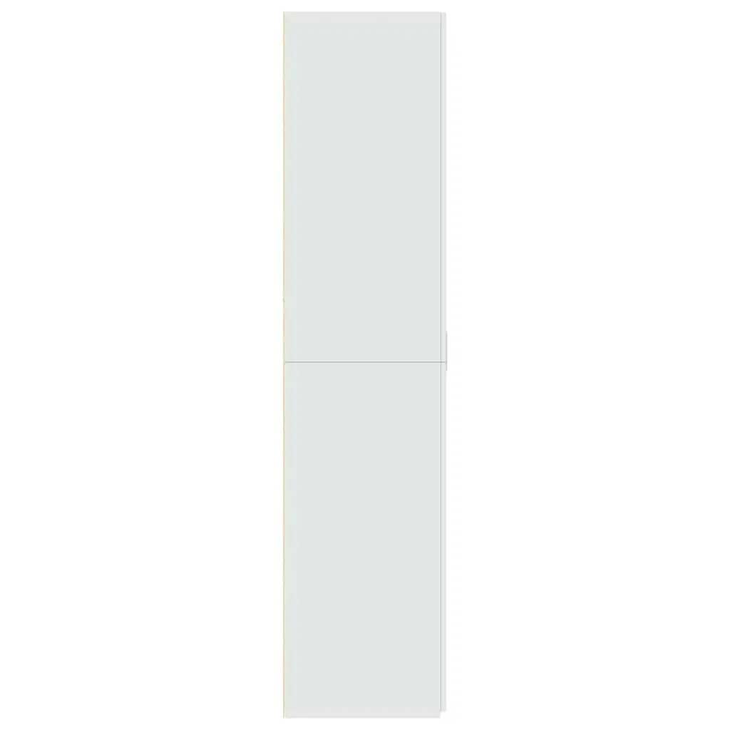 White Highboard Storage Cabinet Engineered Wood 70 x 42.5 x 185 cm Bedroom Living Room Sideboard