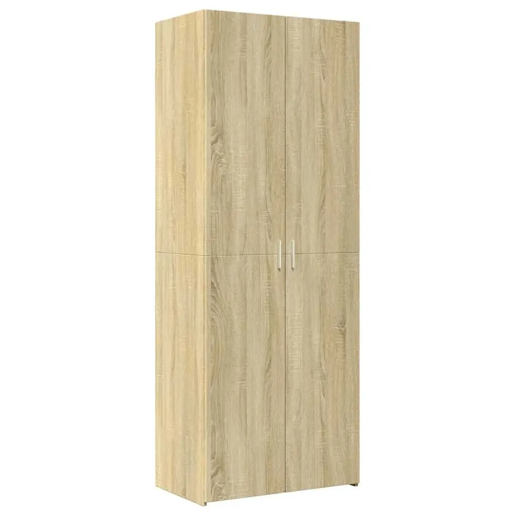 Highboard Cabinet Brown Engineered Wood Storage Unit 70x42.5x185cm for Living Room Bedroom