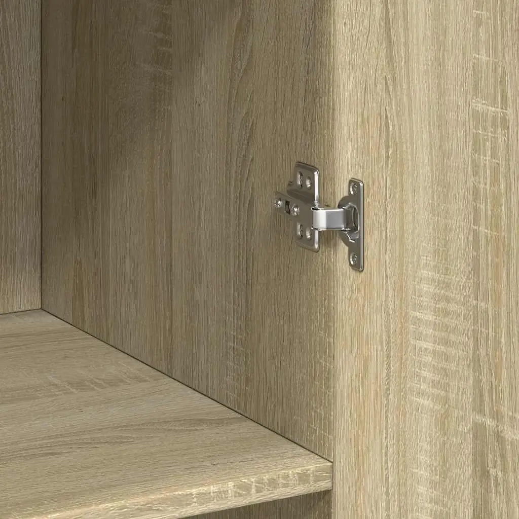 Highboard Cabinet Brown Engineered Wood Storage Unit 70x42.5x185cm for Living Room Bedroom