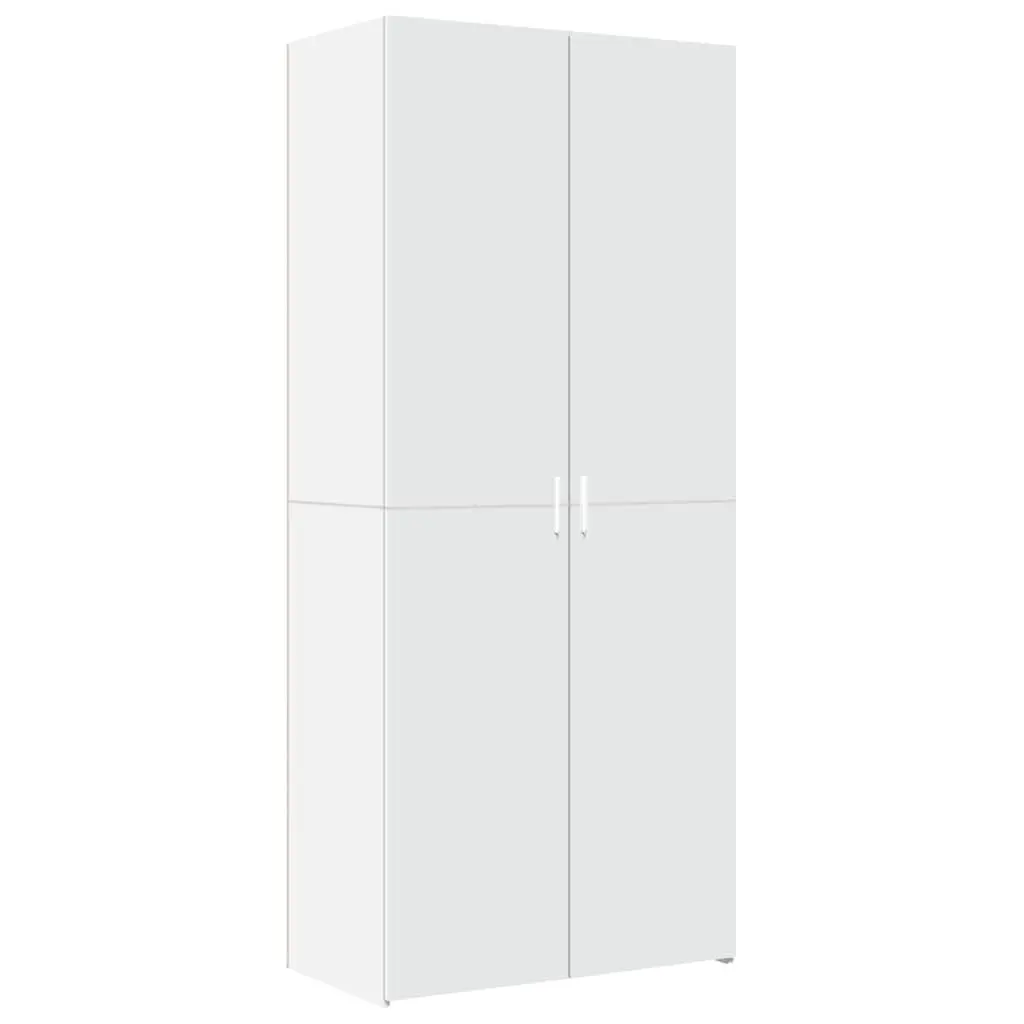 Highboard Storage Cabinet White Engineered Wood 80 x 42.5 x 185 cm