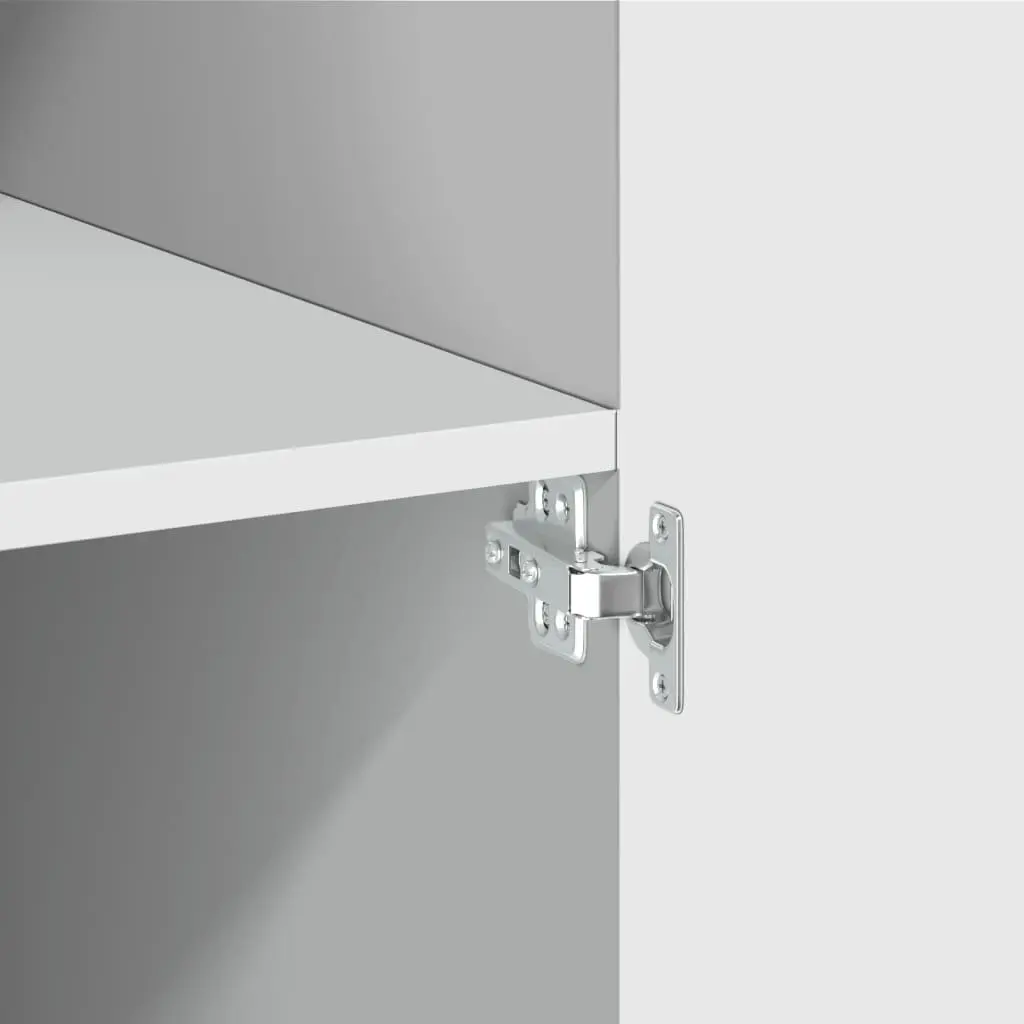 Highboard Storage Cabinet White Engineered Wood 80 x 42.5 x 185 cm