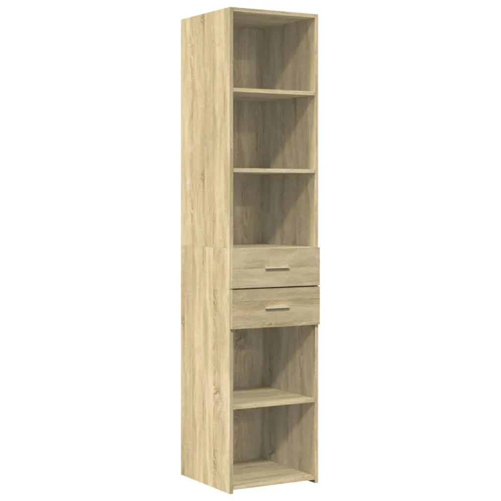 Highboard Sonoma Oak 40x42.5x185cm Engineered Wood Storage Cabinet