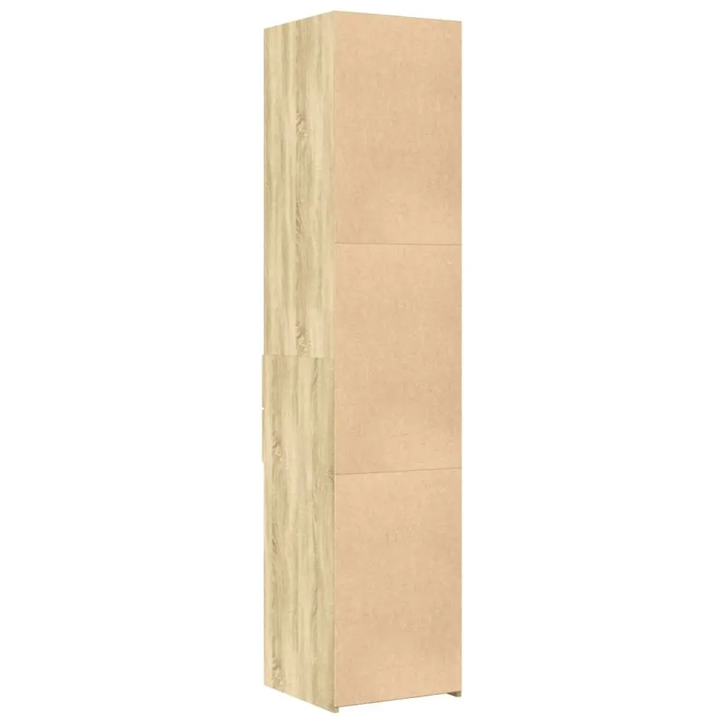 Highboard Sonoma Oak 40x42.5x185cm Engineered Wood Storage Cabinet