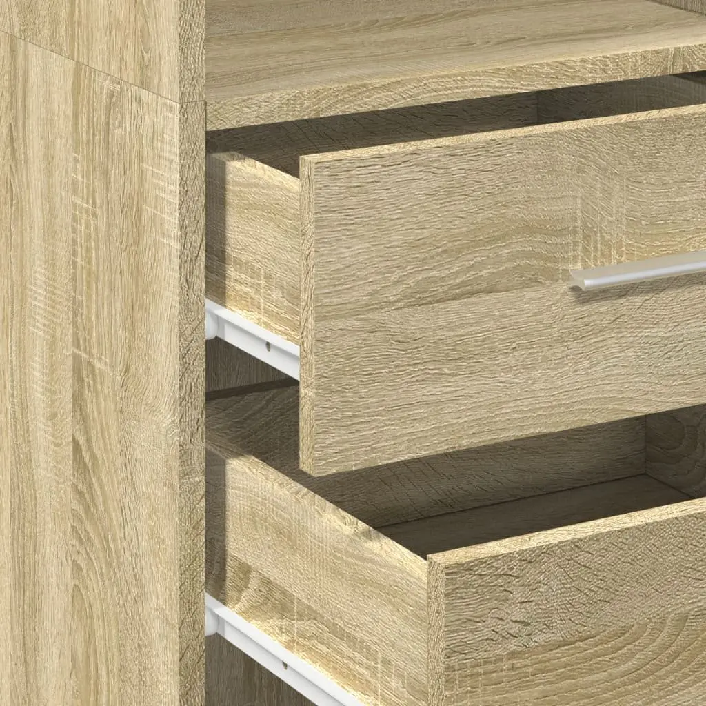 Highboard Sonoma Oak 40x42.5x185cm Engineered Wood Storage Cabinet