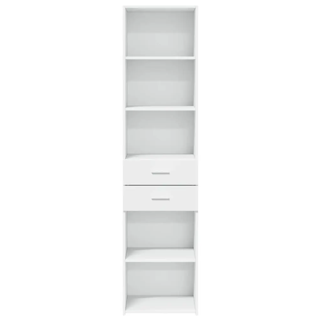 Highboard Storage Cabinet White Modern Engineered Wood 45 x 42.5 x 185 cm