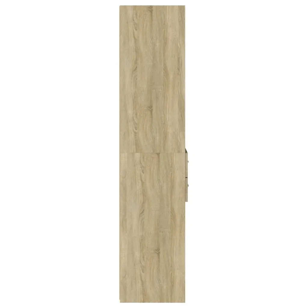Brown Engineered Wood Highboard Storage Cabinet 45x42.5x185cm