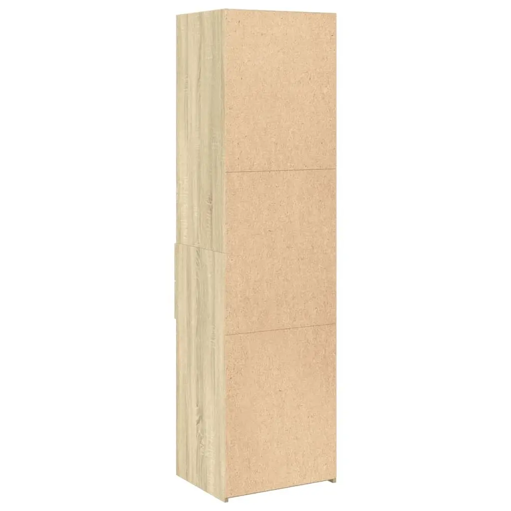 Highboard Storage Cabinet in Brown Engineered Wood