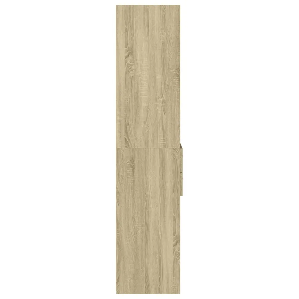 Highboard Storage Cabinet in Brown Engineered Wood