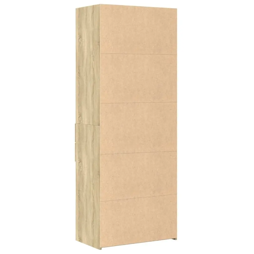 Highboard Storage Cabinet Brown 70x42.5x185cm Engineered Wood Modern