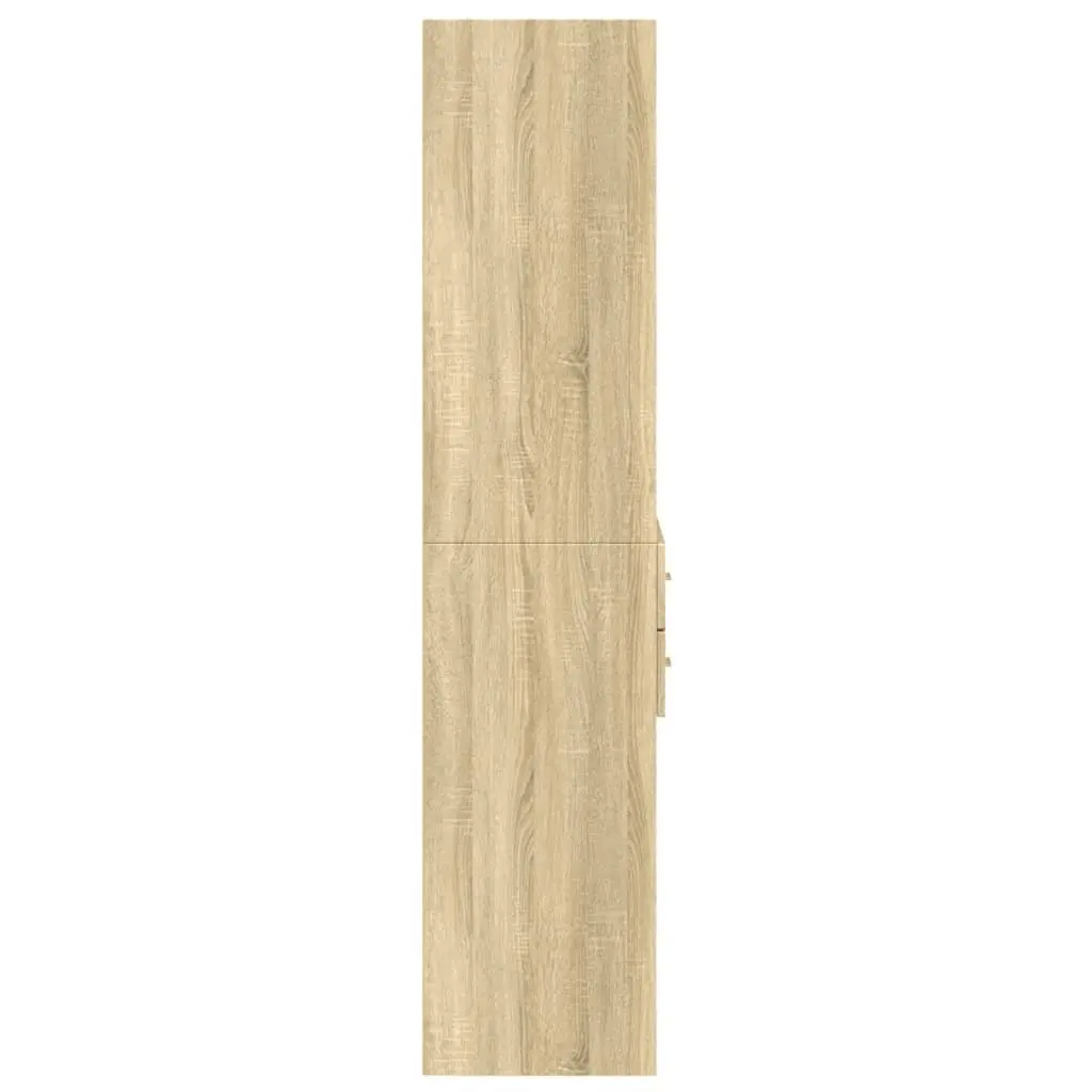 Highboard Storage Cabinet Brown 70x42.5x185cm Engineered Wood Modern