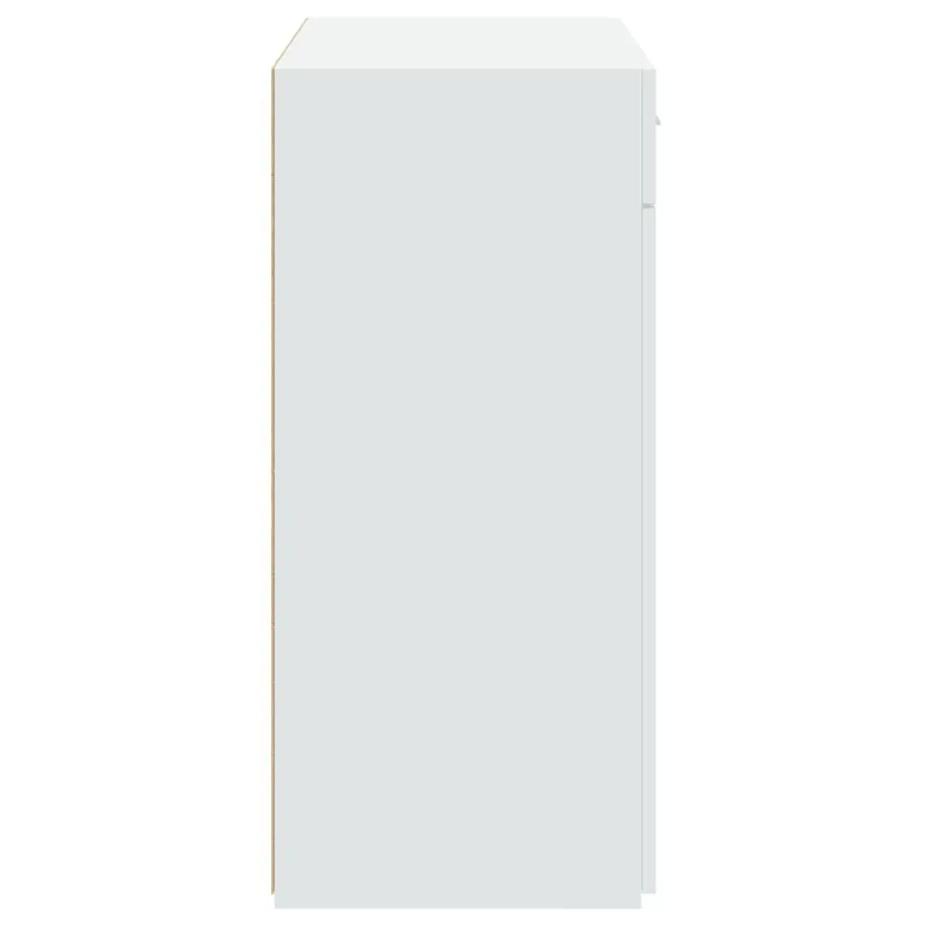 Sideboard Cabinet White 80x42.5x93cm Engineered Wood Storage Furniture with Drawers and Doors