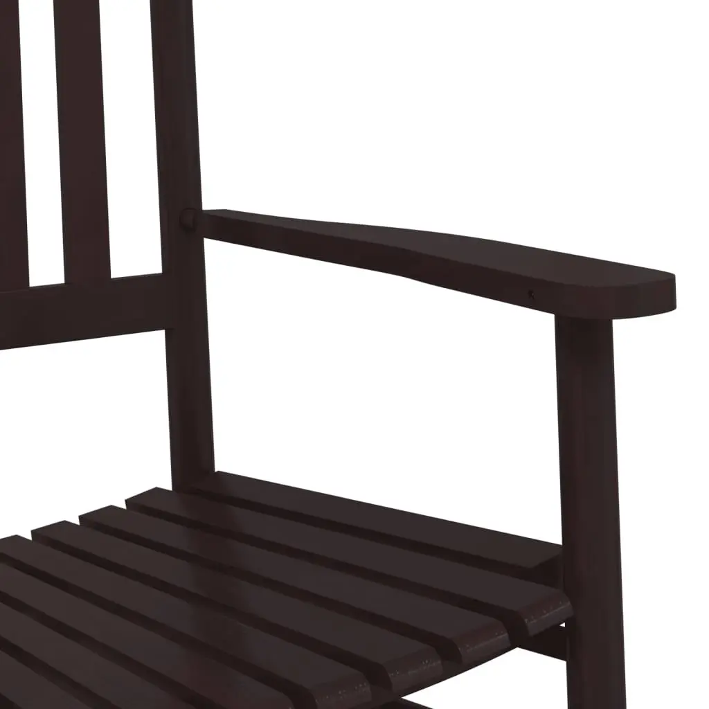 Rocking Chairs Brown Solid Wood Poplar Curved Seat High Back Armrest 2 Piece