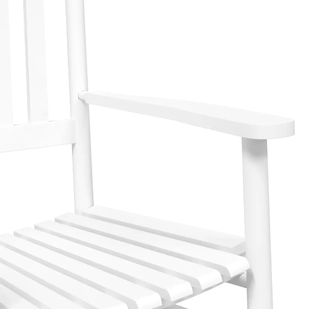 White Wooden Rocking Chairs Set with Folding Table