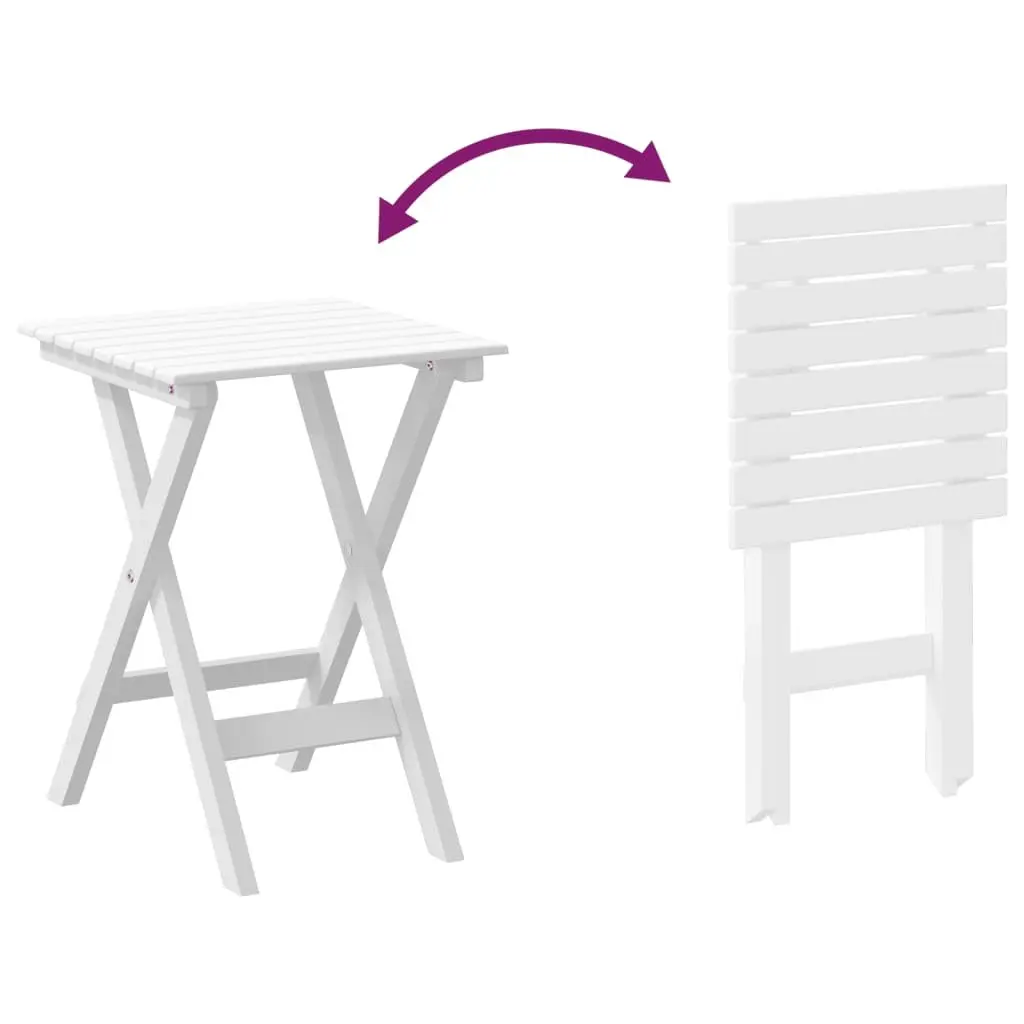 White Wooden Rocking Chairs Set with Folding Table