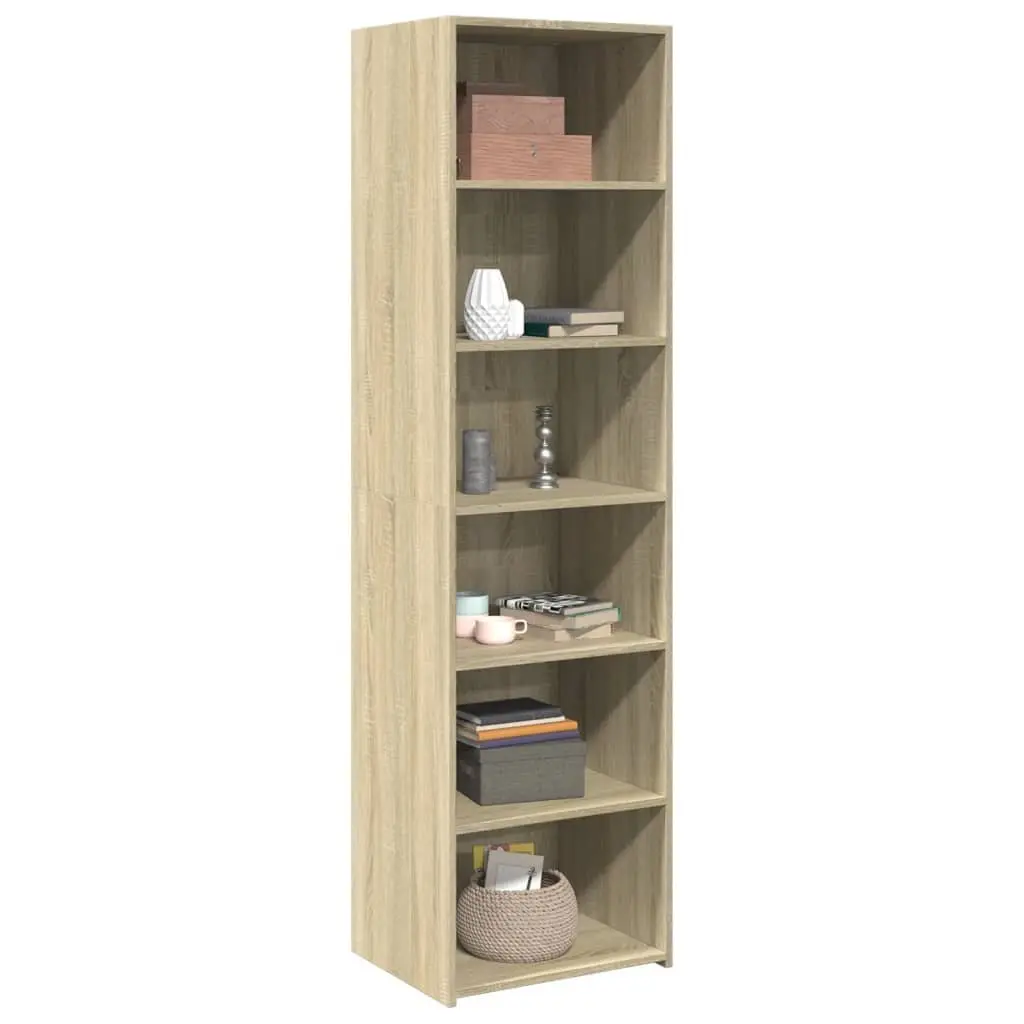 Highboard Storage Cabinet Brown 50x41x185 cm Engineered Wood