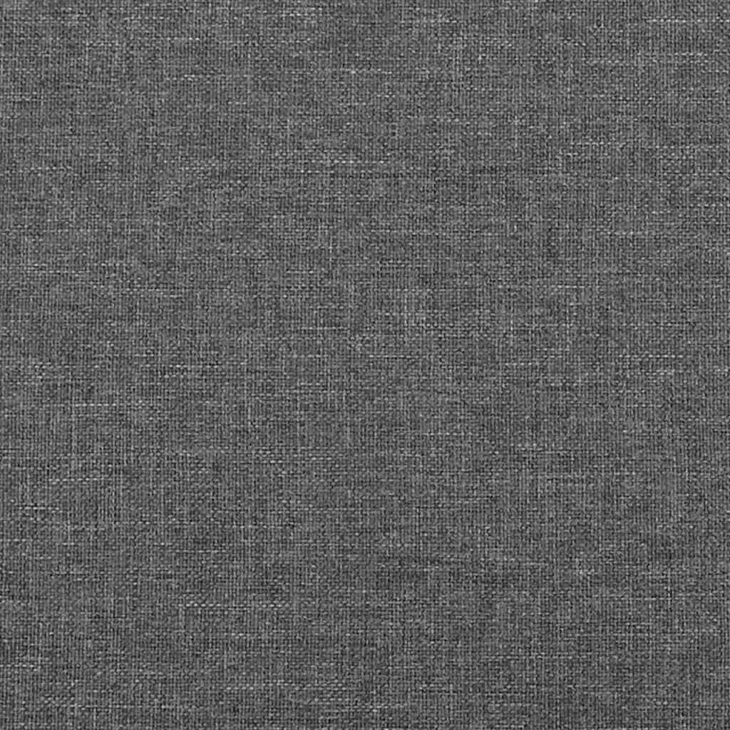 Grey Fabric Double Bed Frame with Headboard 137x187 cm