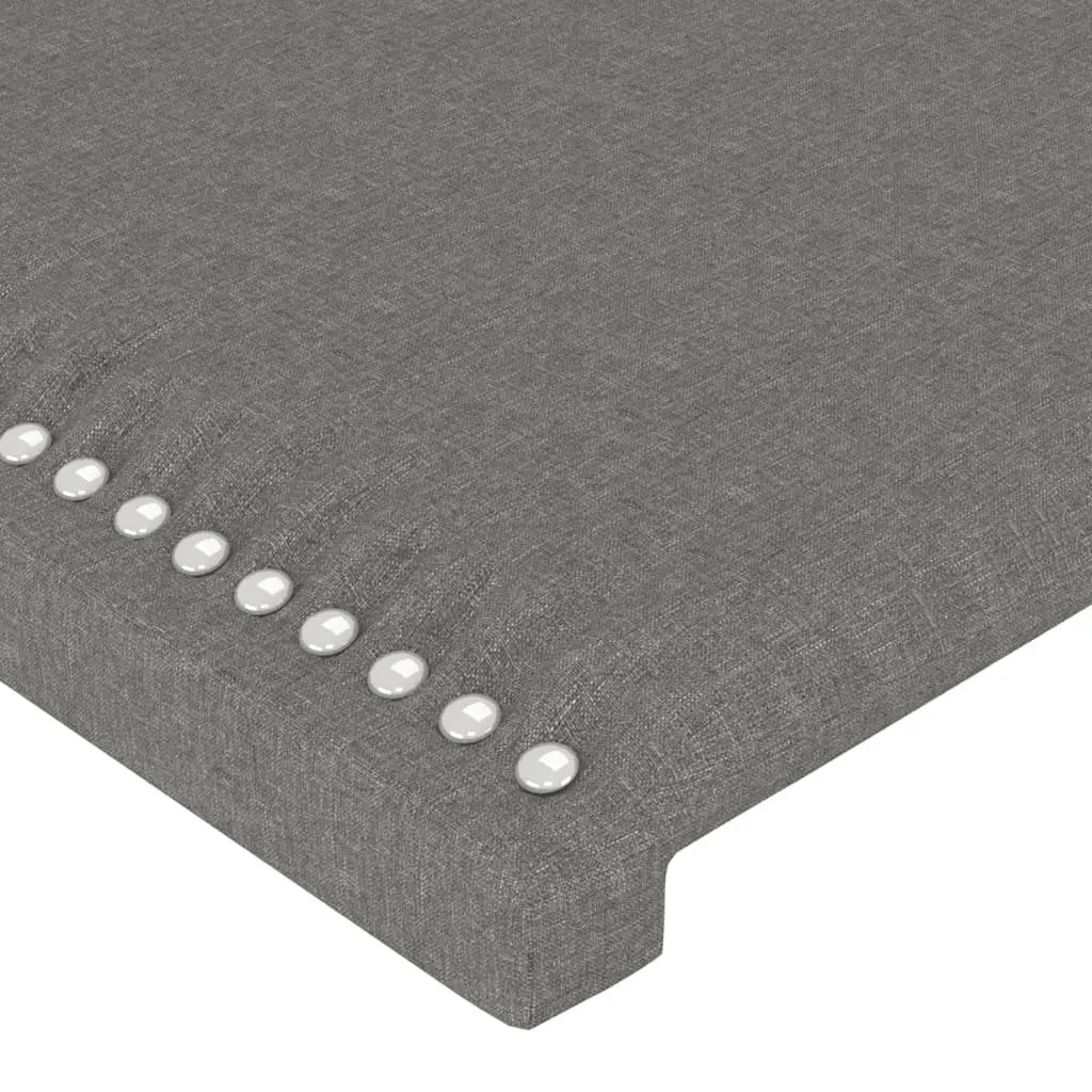 Grey Fabric Double Bed Frame with Headboard 137x187 cm