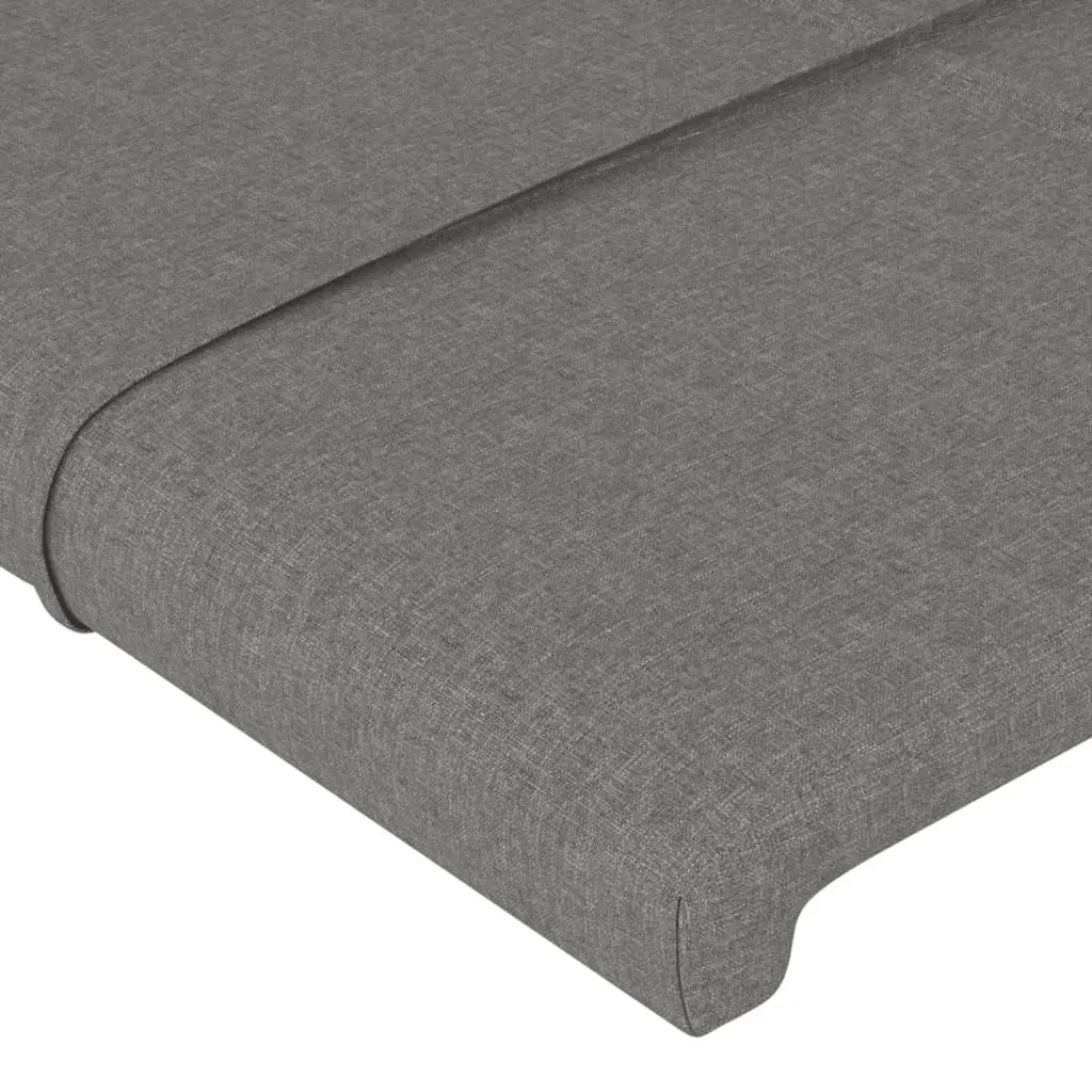 Double Bed Frame Grey Fabric 137x187cm