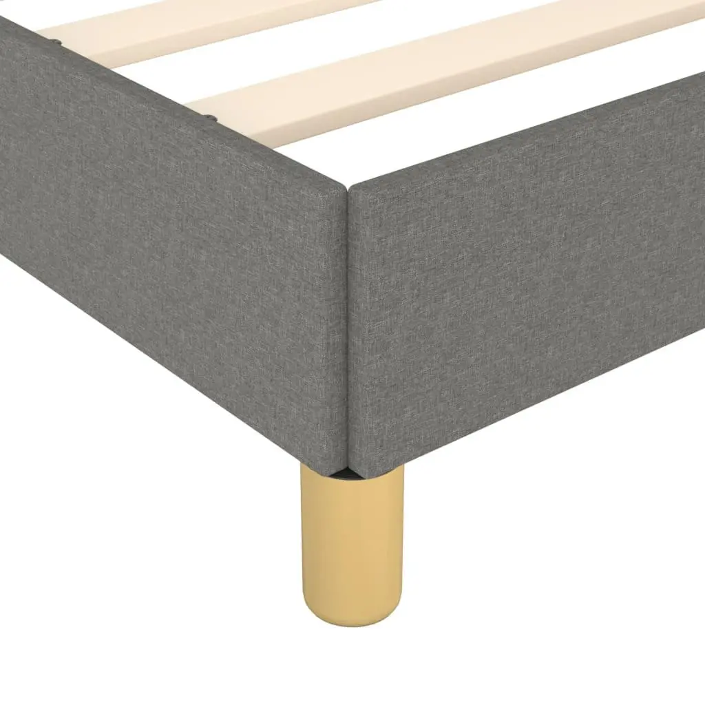 Grey Fabric Double Bed Frame with Adjustable Headboard