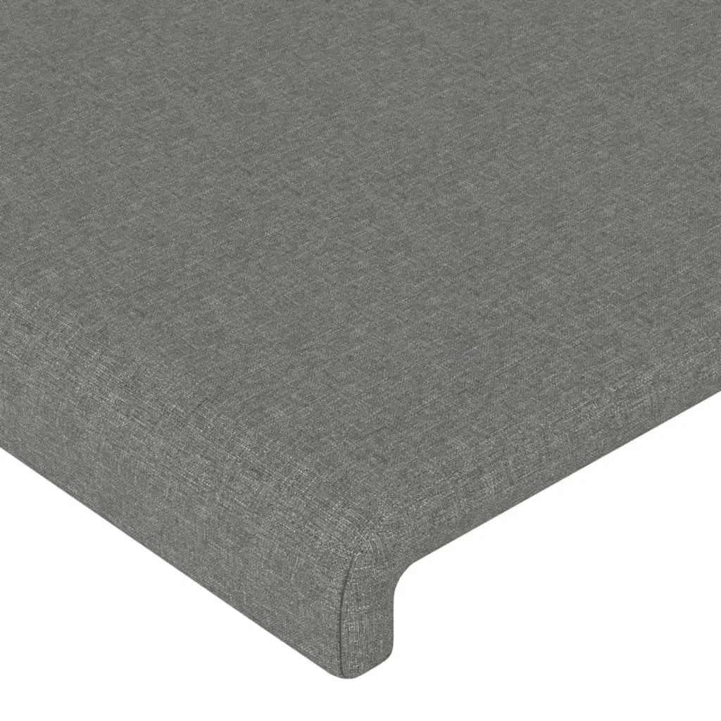 Grey Fabric Queen Bed Frame with Headboard 152x203cm