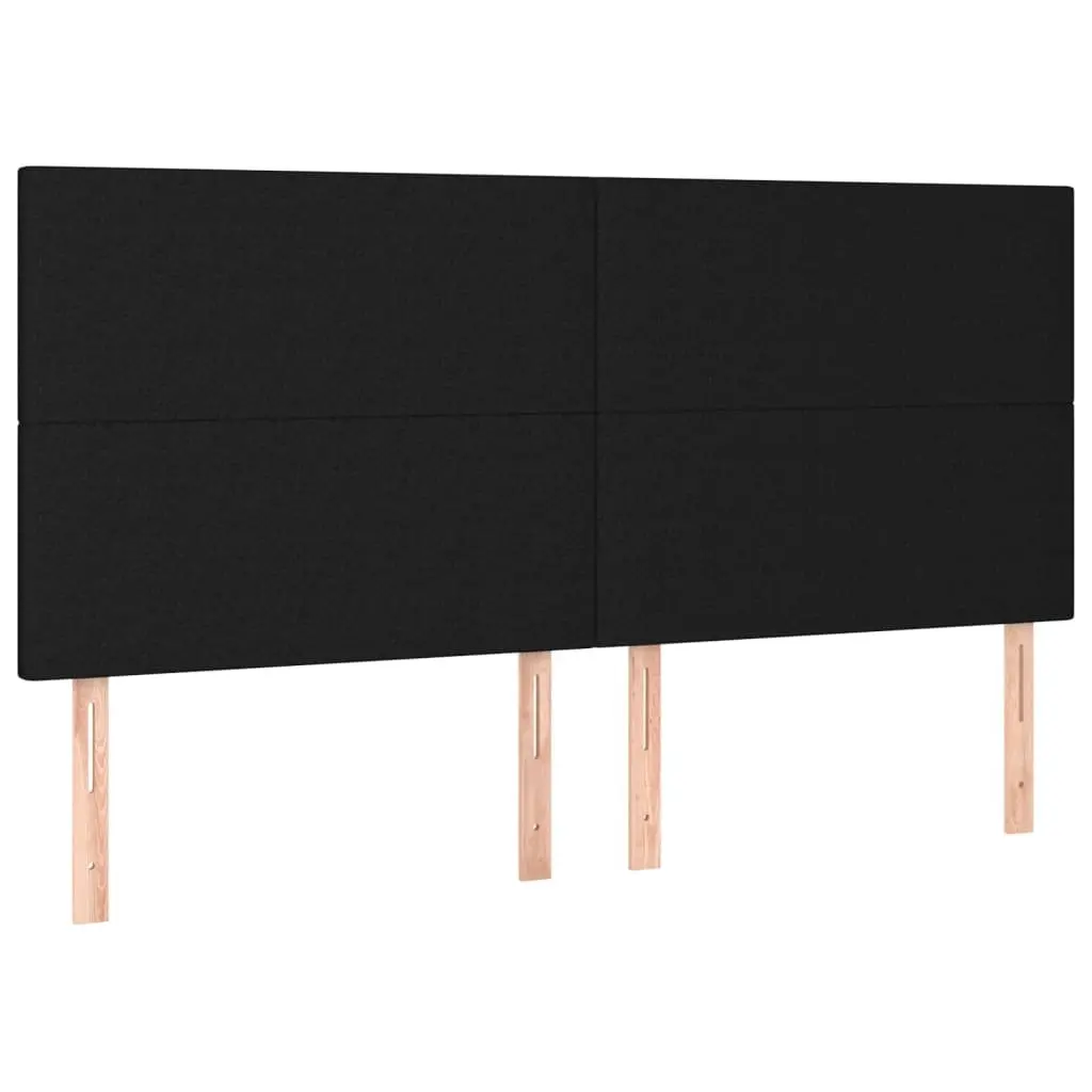 Black Fabric Queen Bed Frame with Adjustable Headboard 152x203cm