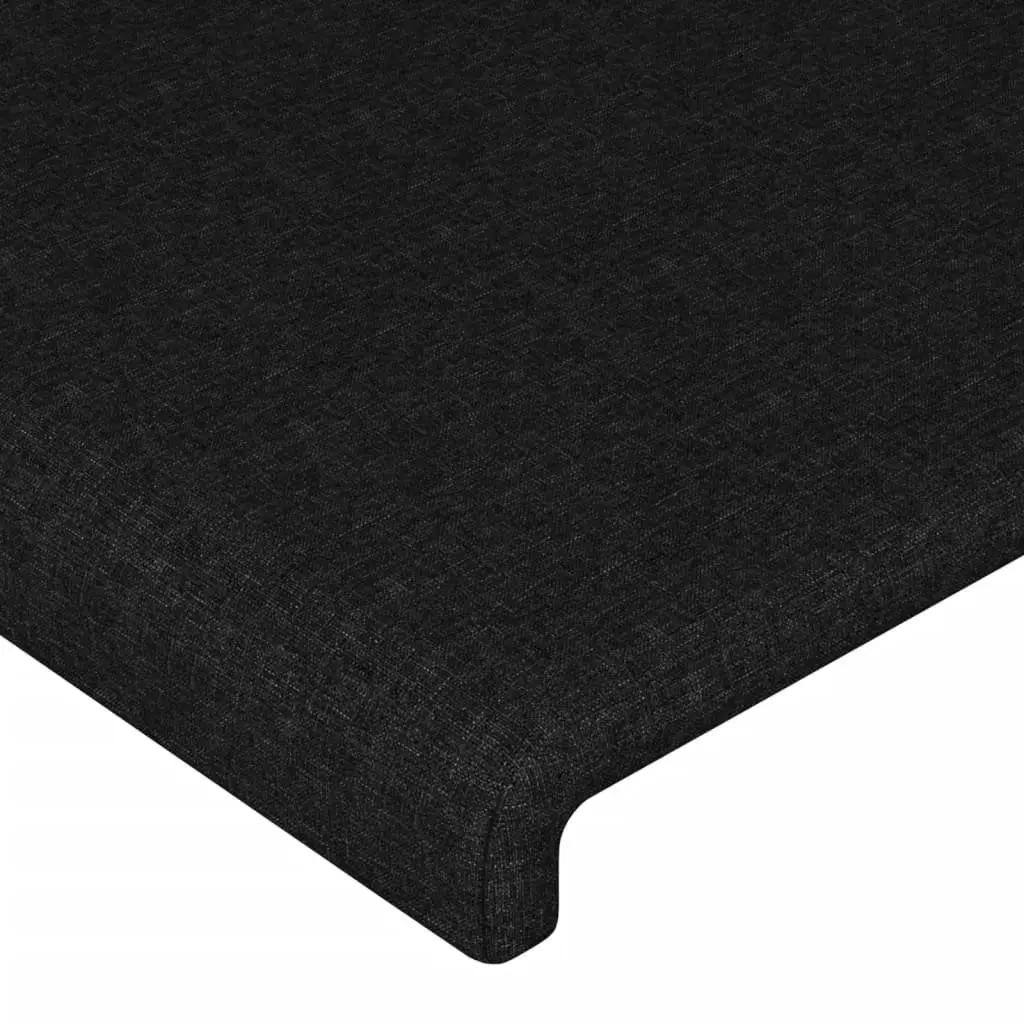 Black Fabric Queen Bed Frame with Adjustable Headboard 152x203cm