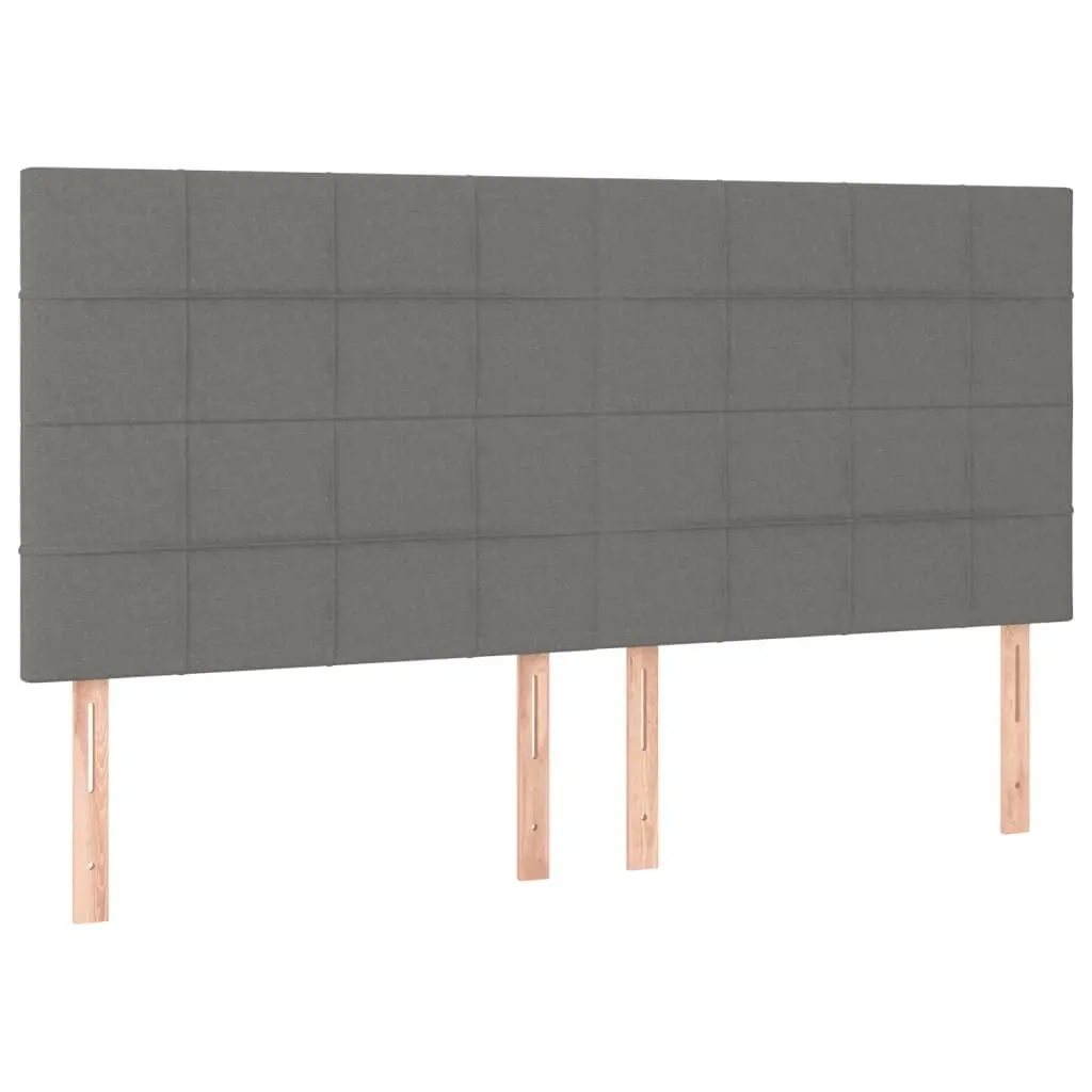 Grey Fabric Queen Bed Frame with Adjustable Headboard