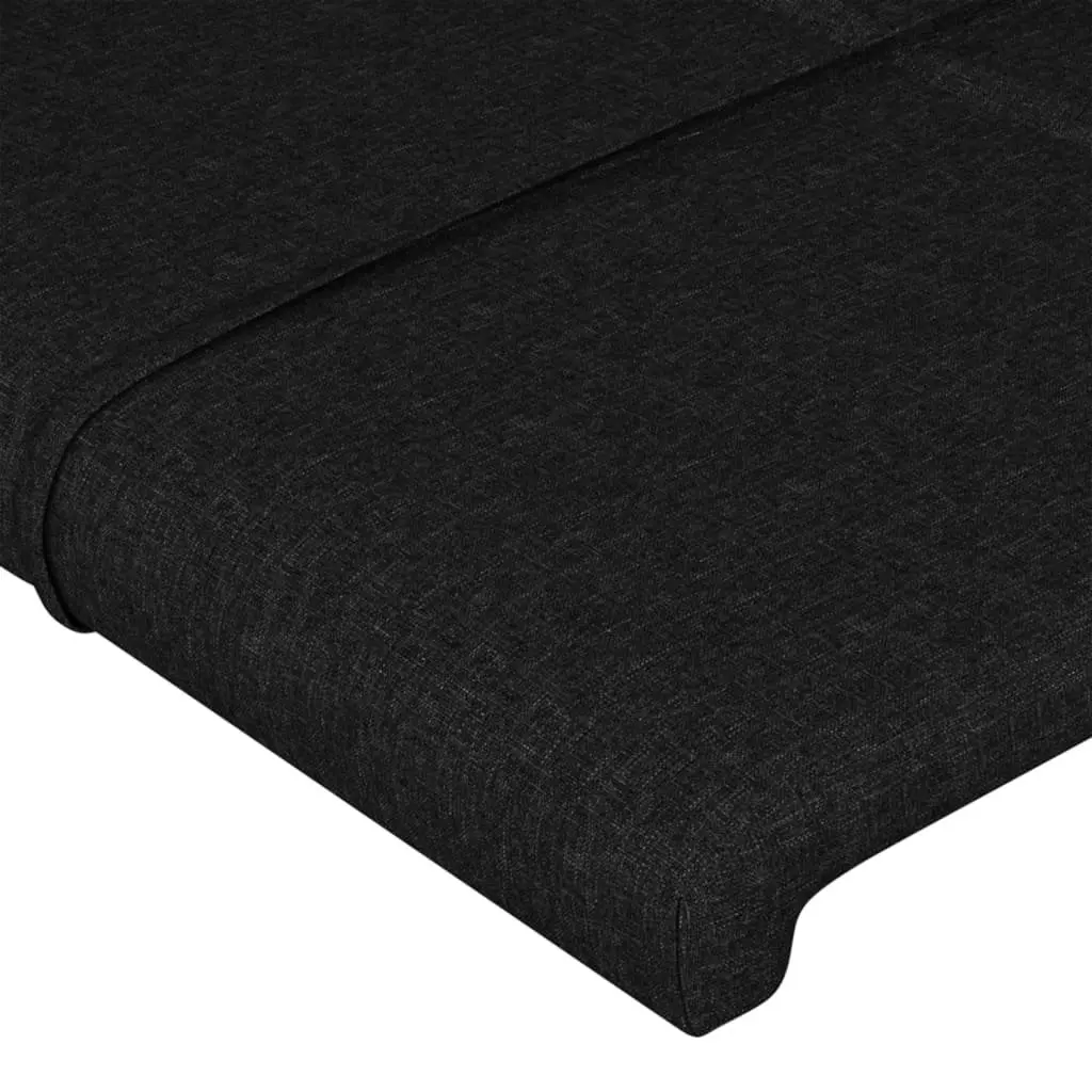 Queen Bed Frame with Black Fabric Headboard