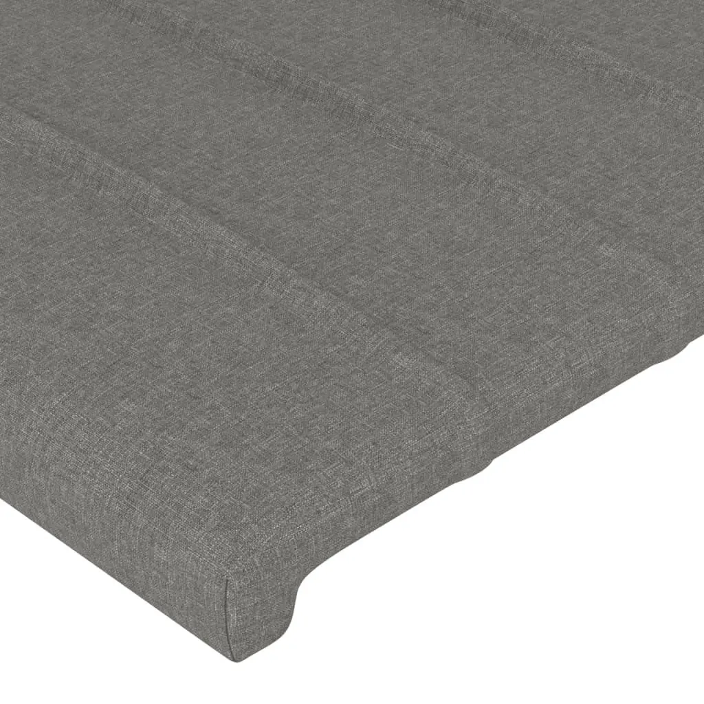 Fabric Bed Frame Grey Adjustable Headboard 152x203cm Queen Size Bedroom Furniture