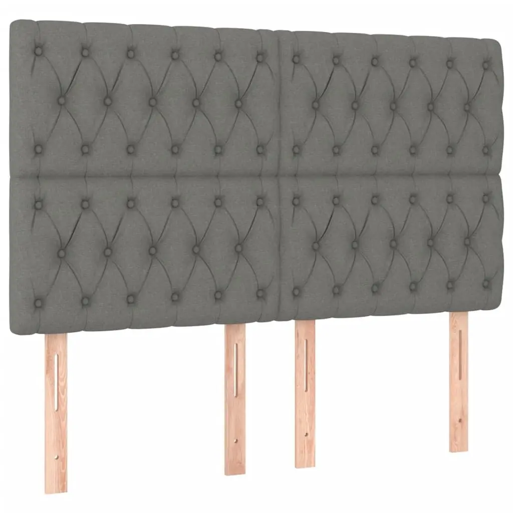 Queen Bed Frame Grey Fabric 152x203cm