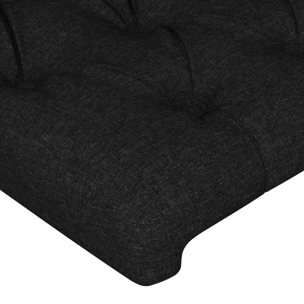 Queen Bed Frame Black Fabric 152x203 cm
