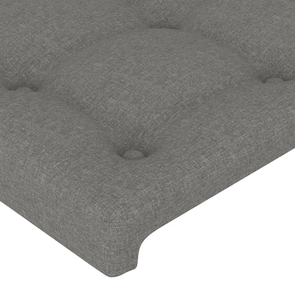 Grey Fabric Queen Bed Frame with Adjustable Headboard