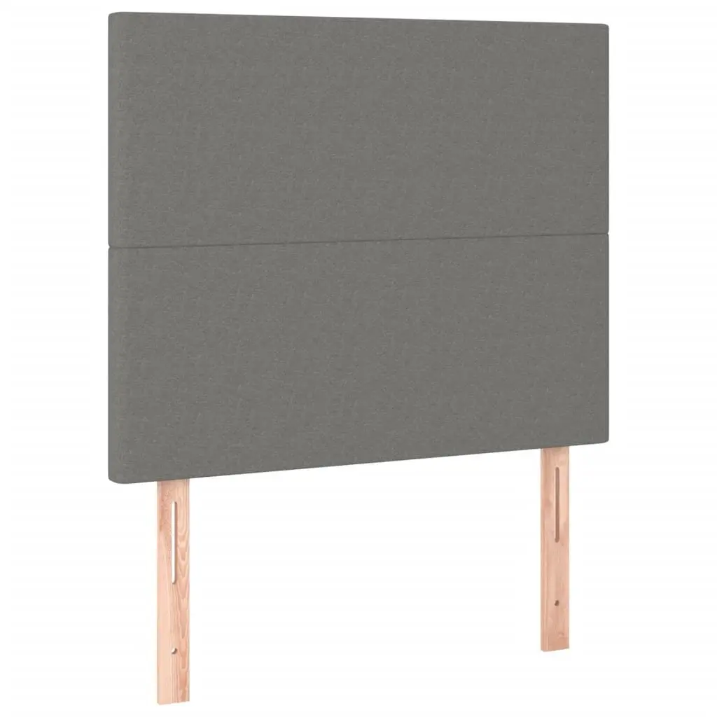 King Single Bed Frame with Grey Fabric Headboard