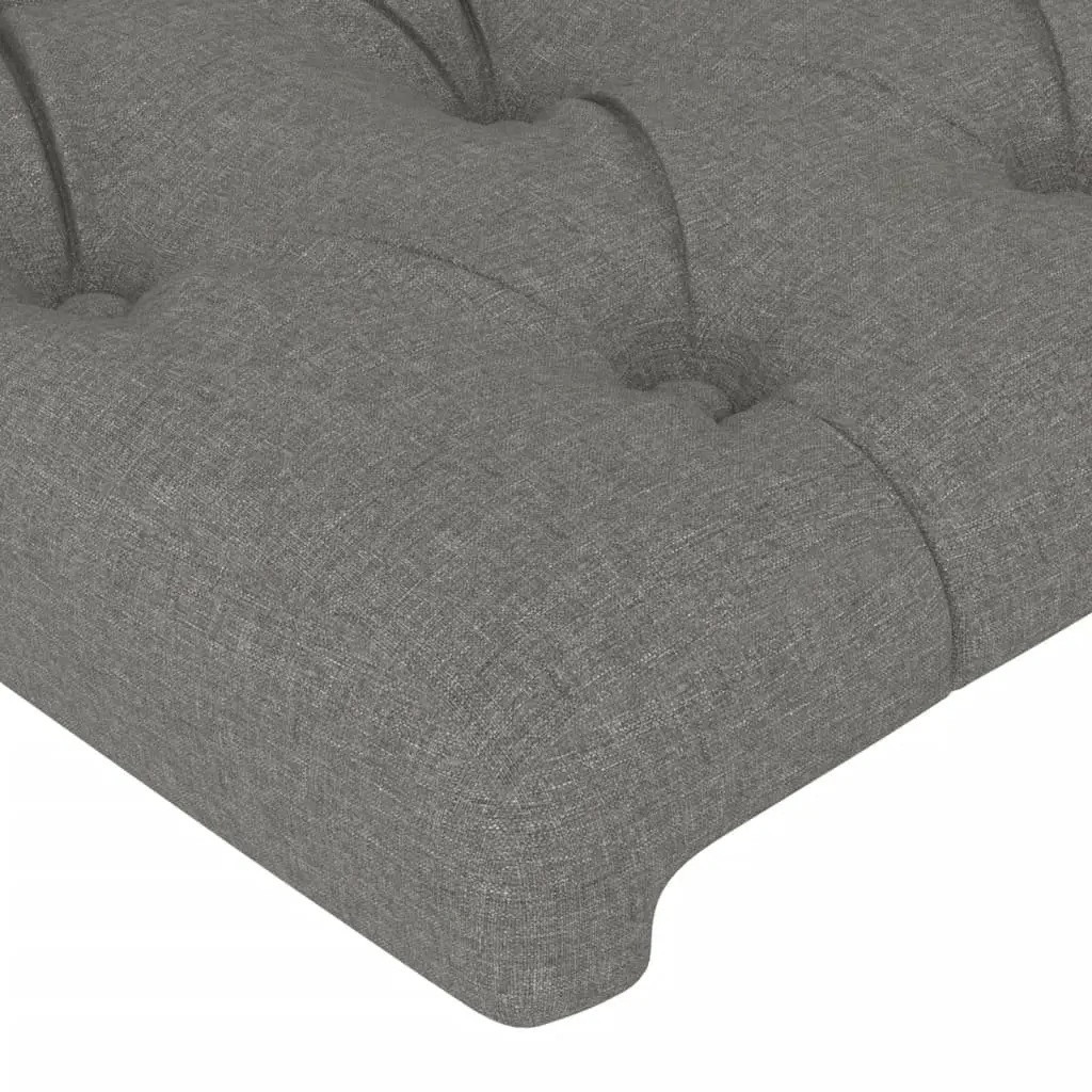 Upholstered King Single Bed Frame with Headboard in Grey