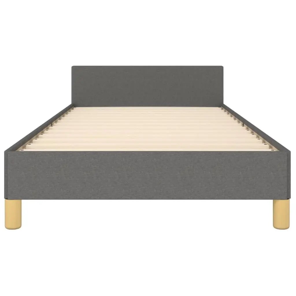 King Single Bed Frame Grey Fabric 107x203 cm