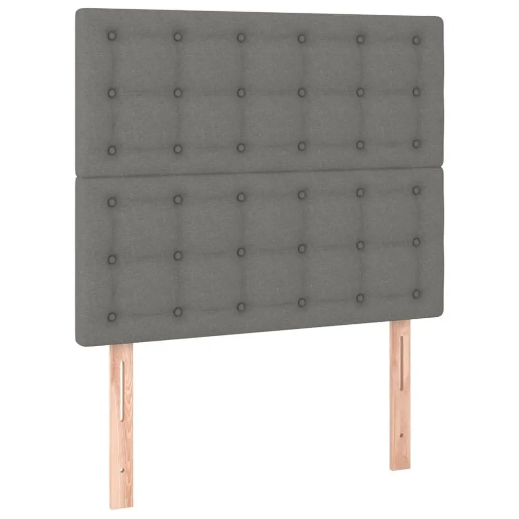 King Single Bed Frame Grey Fabric 107x203 cm