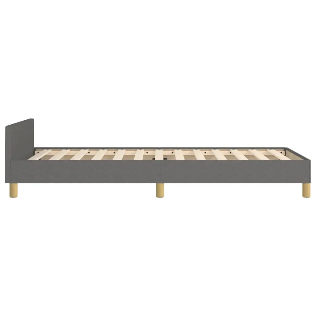 King Single Bed Frame Grey Fabric 107x203 cm