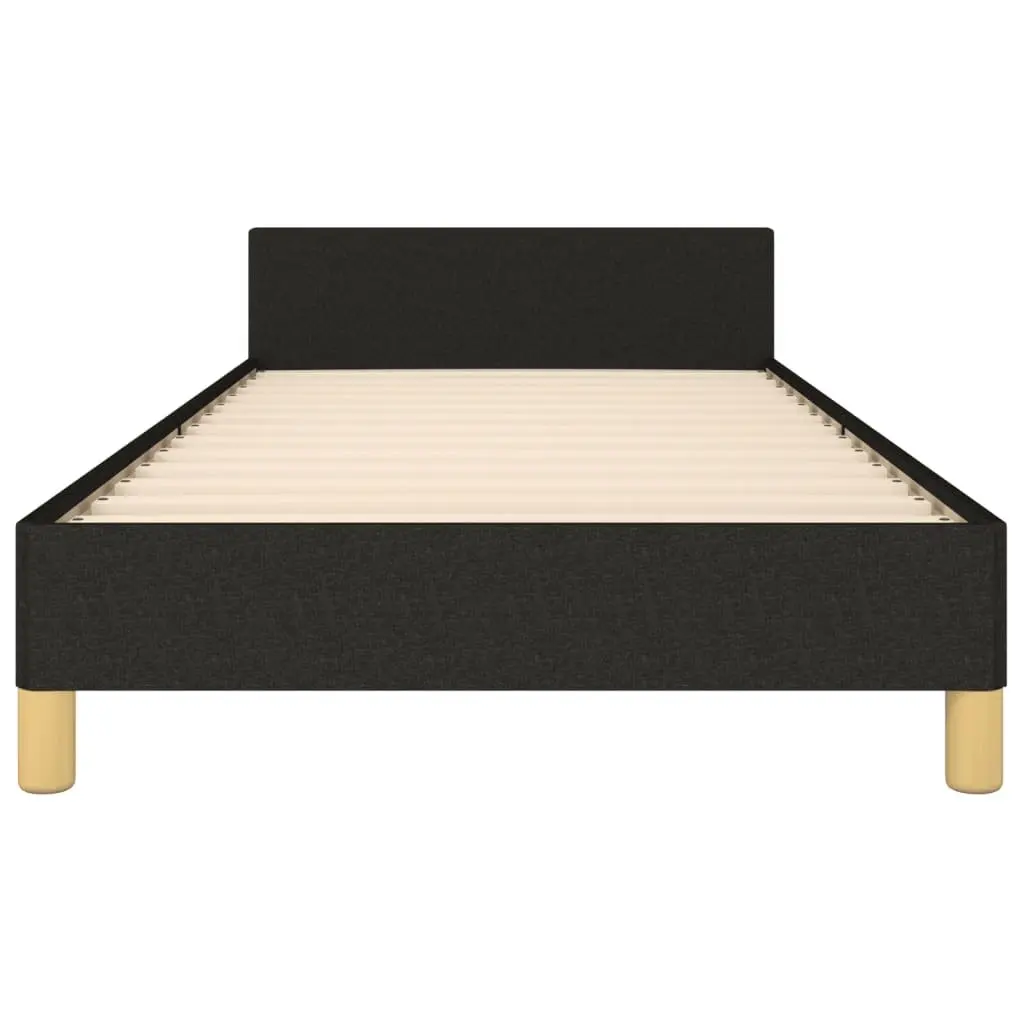 King Single Size Bed Frame with Black Fabric Headboard