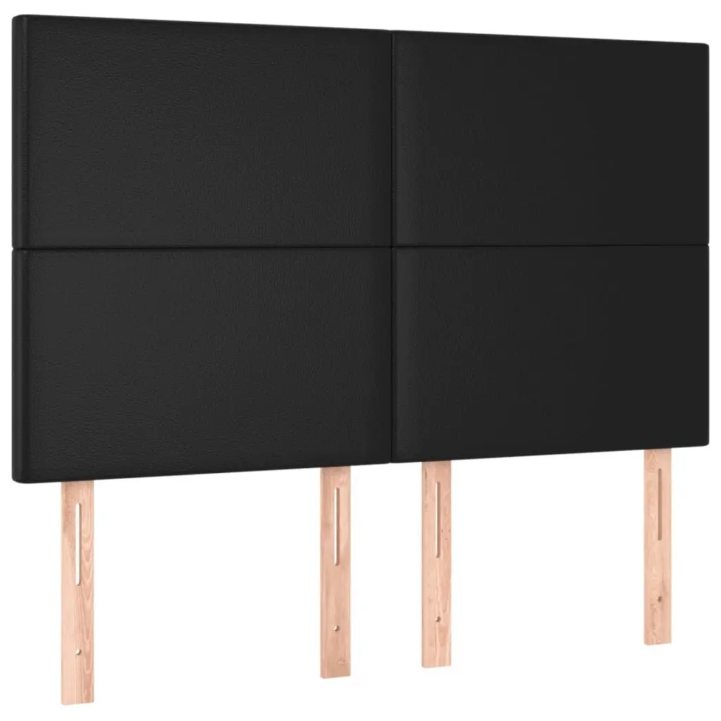 Black Faux Leather Double Bed Frame 137x187cm