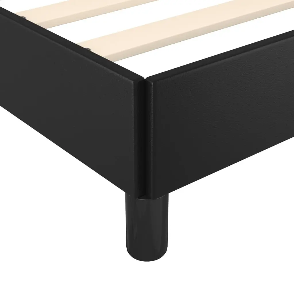 Black Faux Leather Double Bed Frame 137x187cm