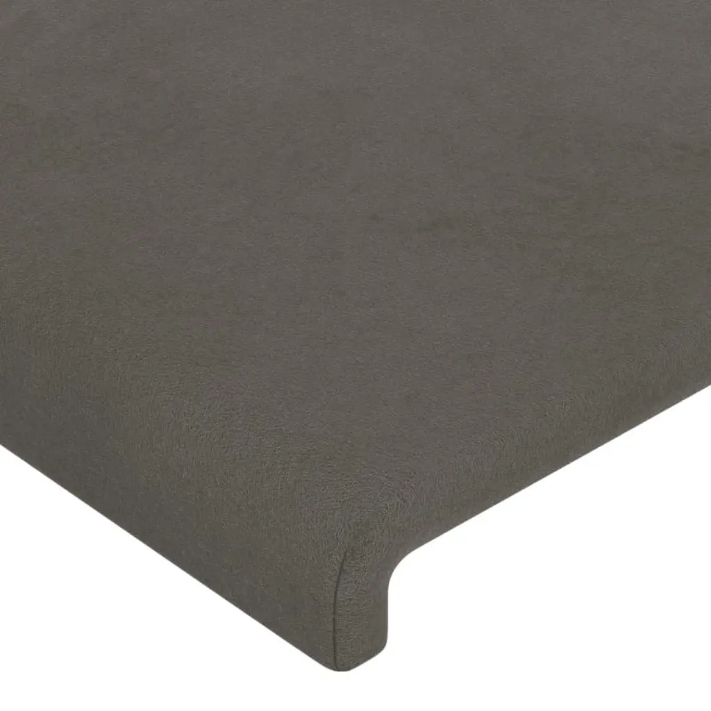 King Single Bed Frame with Grey Velvet Headboard